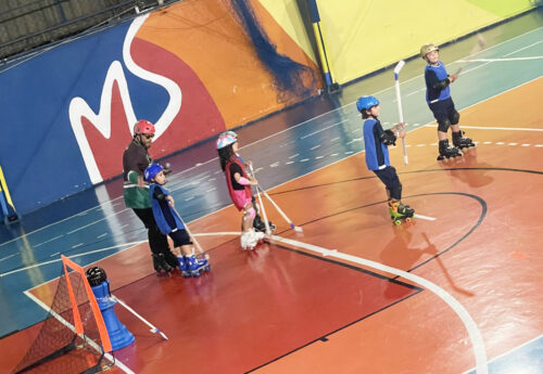 Apresentação de skate e patins